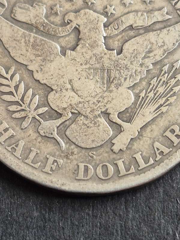 USA Barber 1/2 Dollar 1905S Silver