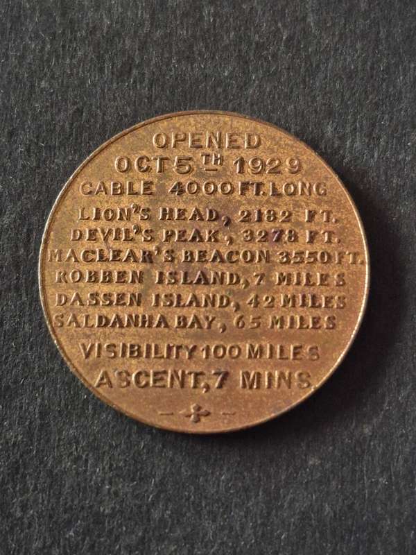 Souvenir of Table Mountain Bronze Token