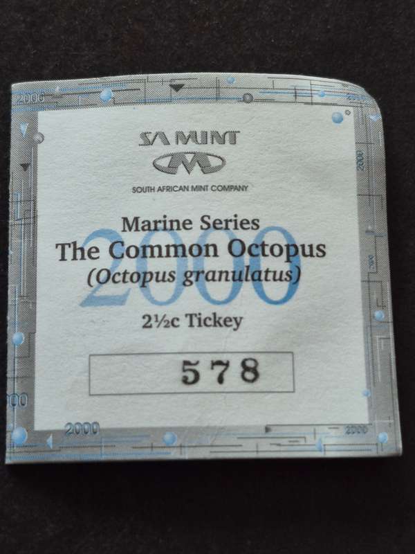 2 1/2 c Tickey Marine Series The Common Octopus 2000 Sterling Silver no. 578
