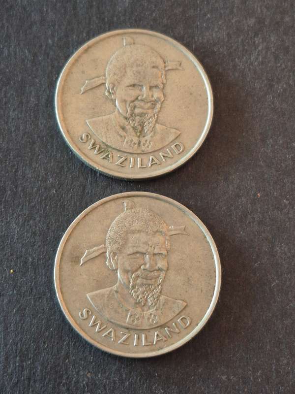 2 x Swaziland One Lilangeni 1981