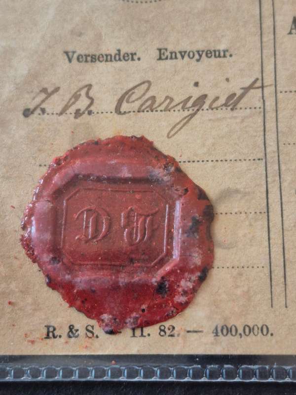 Switzerland "Coupon" 1883 with 5 & 25 Rappen & One Frank Stamps - used with Disentis Postmark