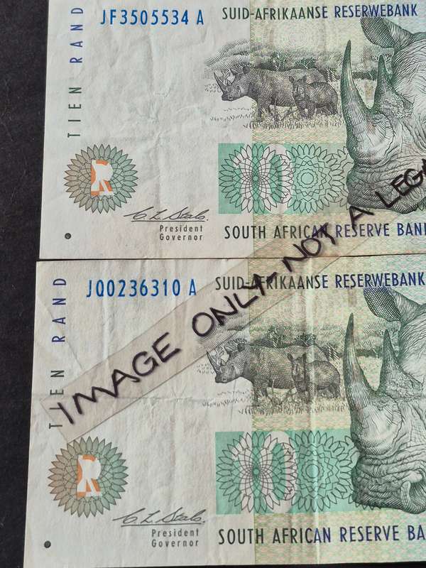 2 x CL Stals Ten Rand 2nd issue 1992