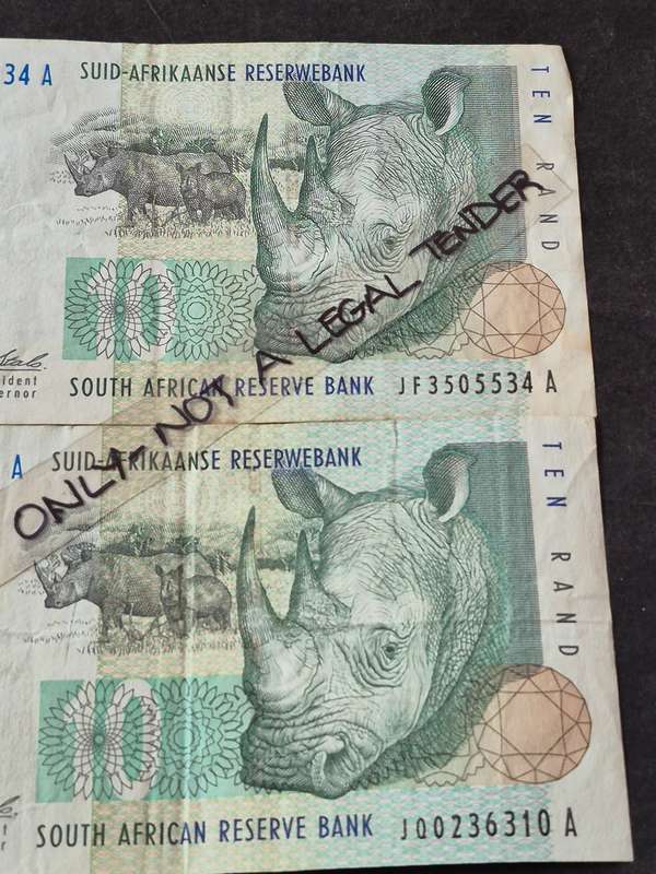 2 x CL Stals Ten Rand 2nd issue 1992