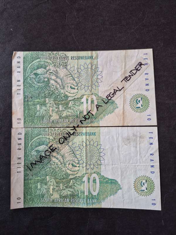 2 x CL Stals Ten Rand 2nd issue 1992