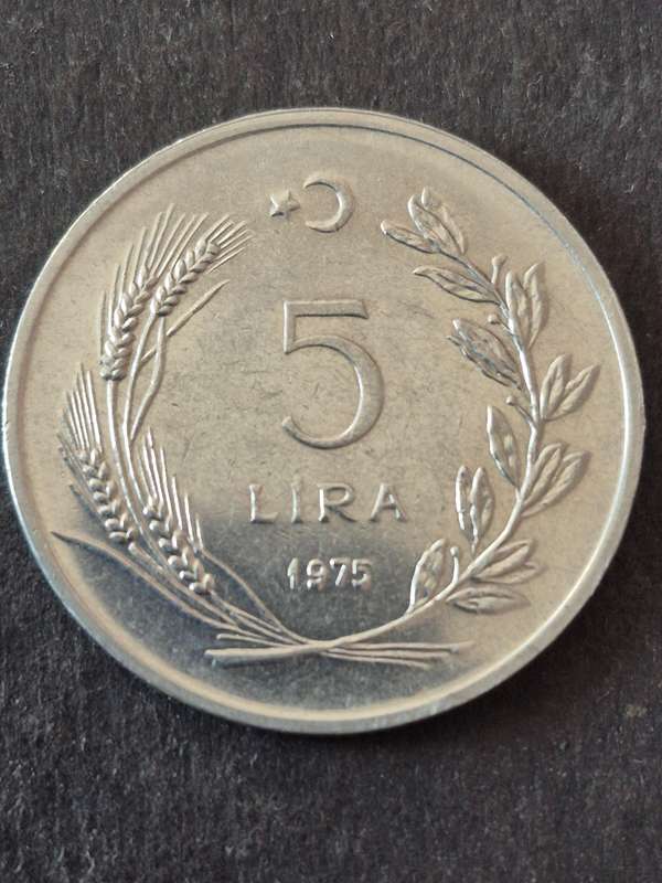 Turkey 5 Lira 1975