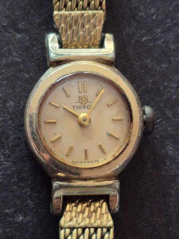 Vintage Ladies Tissot Mechanical Wrist Watch (not working) with Rolled Gold Band