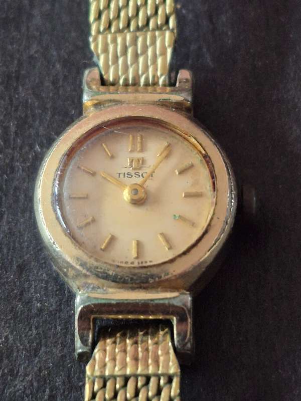 Vintage Ladies Tissot Mechanical Wrist Watch (not working) with Rolled Gold Band