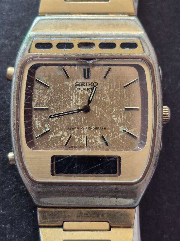 Vintage Men's Seiko Quartz Alarm Choreograph Watch (not working)