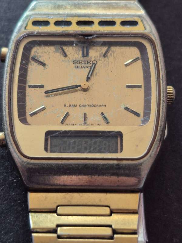 Vintage Men's Seiko Quartz Alarm Choreograph Watch (not working)