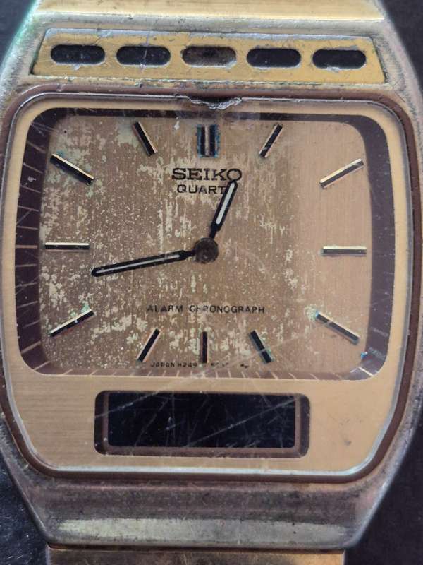 Vintage Men's Seiko Quartz Alarm Choreograph Watch (not working)