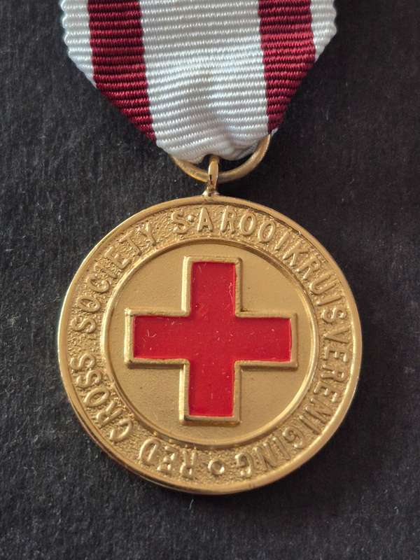 SA Red Cross Medal Gold Plated