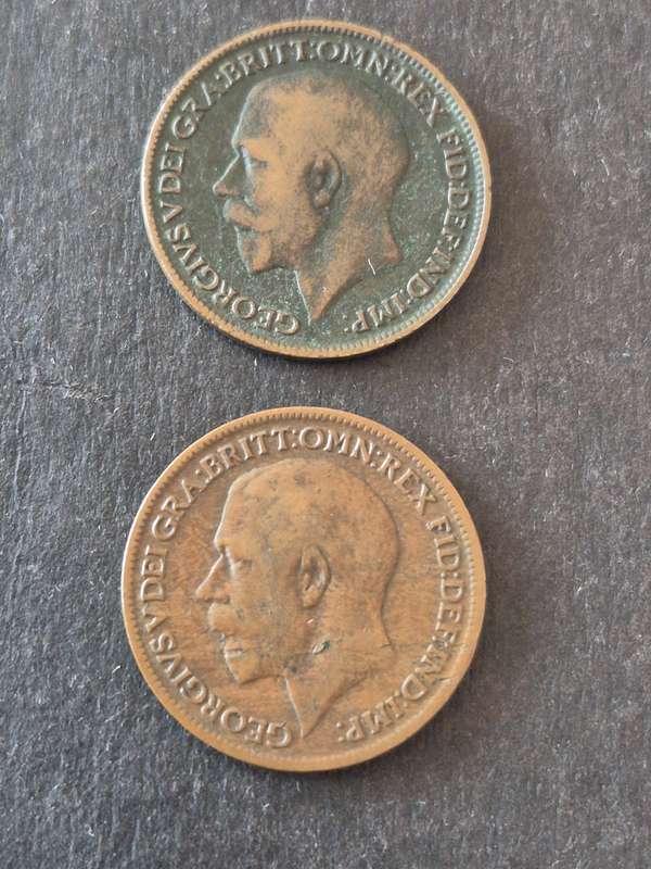 2 x UK Farthing 1915/1916