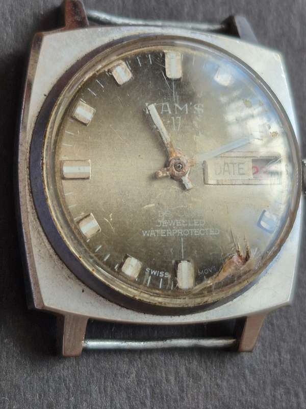 Vintage Kams 17 Deluxe Jewelled Water Protected Swiss Movement Mechanical Wrist Watch (not working)