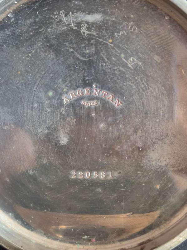 Vintage Golliath Pocket Watch no. 220581 Nickle Plated 60mm x 60mm (not working)