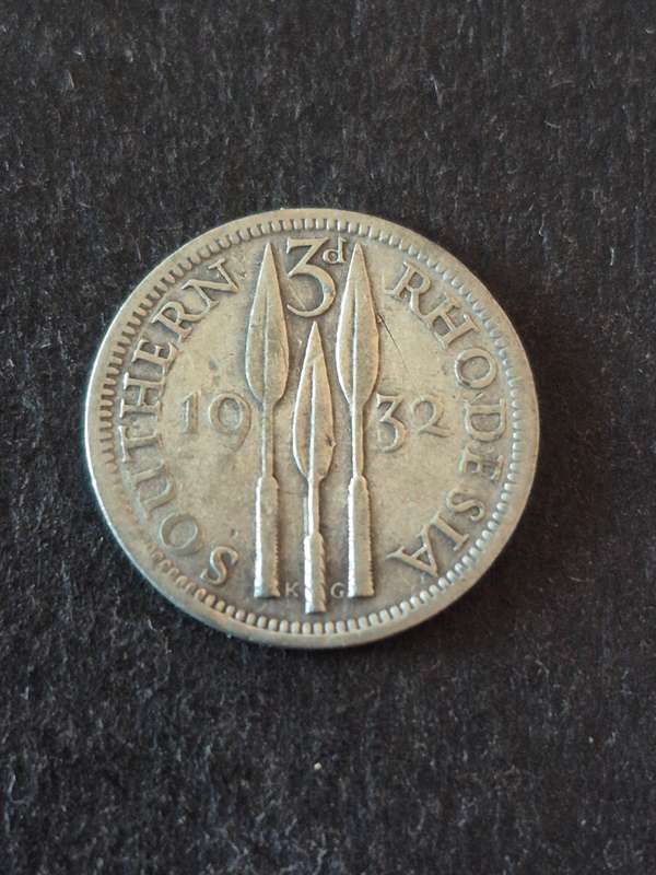 Southern Rhodesia Threepence 1932  .925 Silver