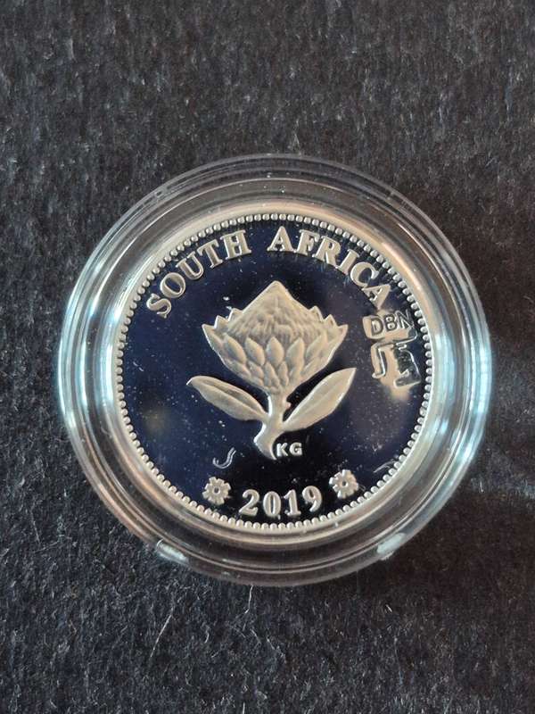 2019 2 1/2 Cents Sterling Silver Tickey Polymer Putty Proof Durban Privy Mark