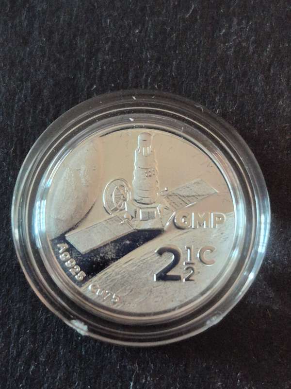 2019 2 1/2 Cents Sterling Silver Tickey Polymer Putty Proof Durban Privy Mark