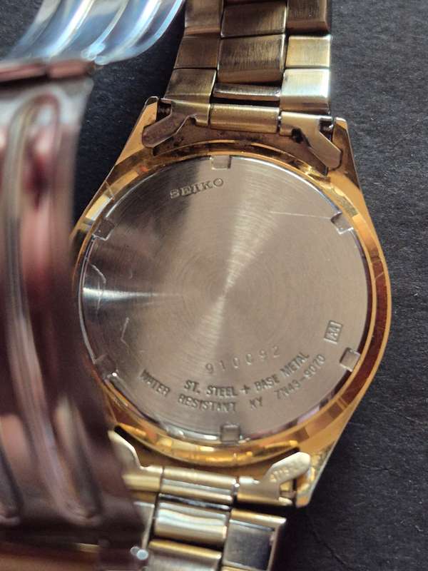 Vintage Seiko Quartz Gold Plated Watch (untested) not working