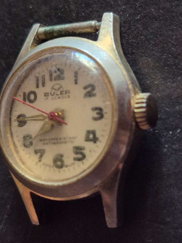 Vintage Buler 17 Jewels Water Resistant Anti Magnetic Ladies Wrist Watch (not working)
