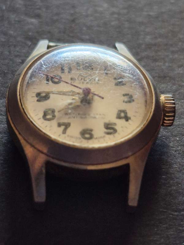 Vintage Buler 17 Jewels Water Resistant Anti Magnetic Ladies Wrist Watch (not working)
