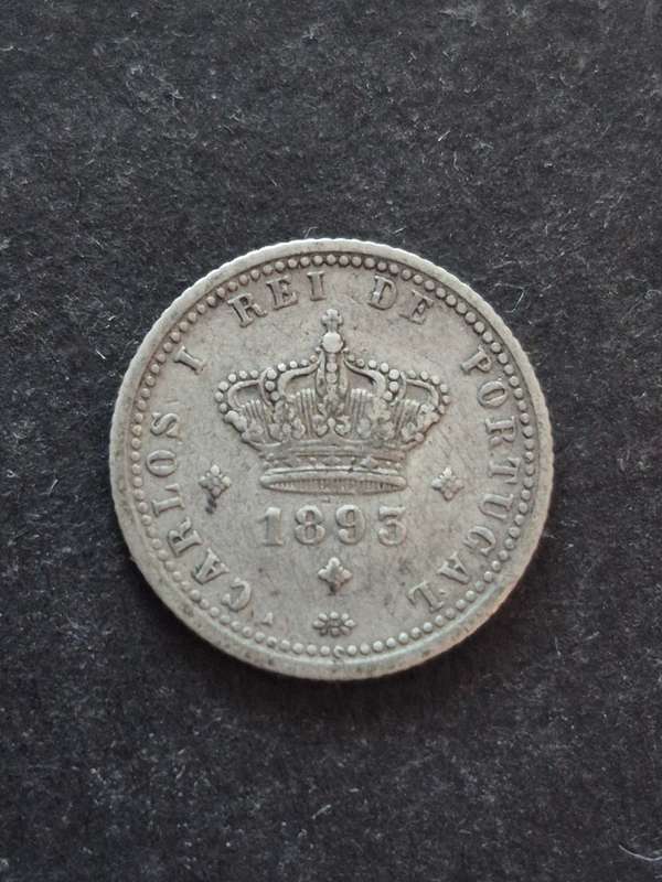 Portugal 50 Reis 1893 Silver