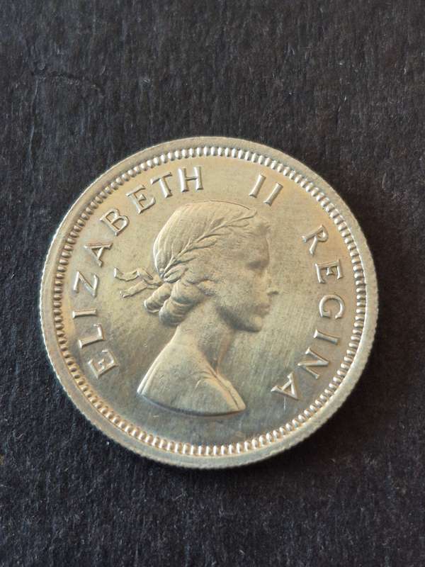 Union One Shilling 1958 Silver (nice condition)