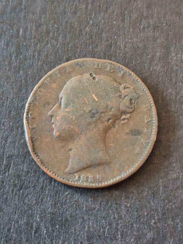 UK Farthing Queen Victoria Younghead 1839