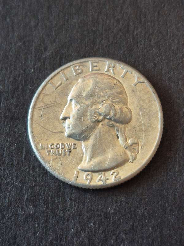 USA 1/4 Dollar 1942 Silver