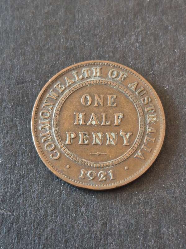 Commonwealth of Australia One Half Penny 1921