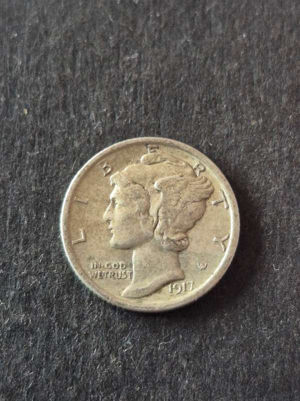 USA Mercury Dime 1917 Silver