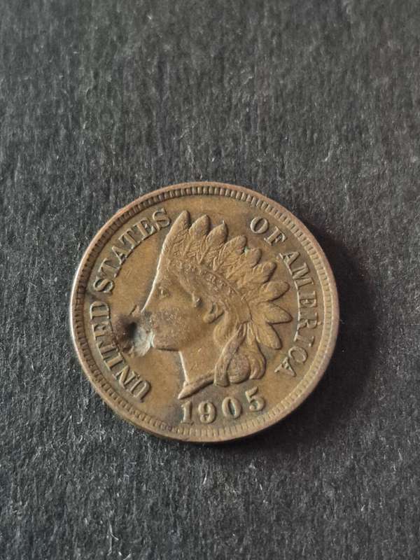 USA Indian Head 1 Cent 1905 (Filler coin)
