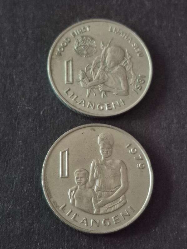 2 x Swaziland One Lilangeni