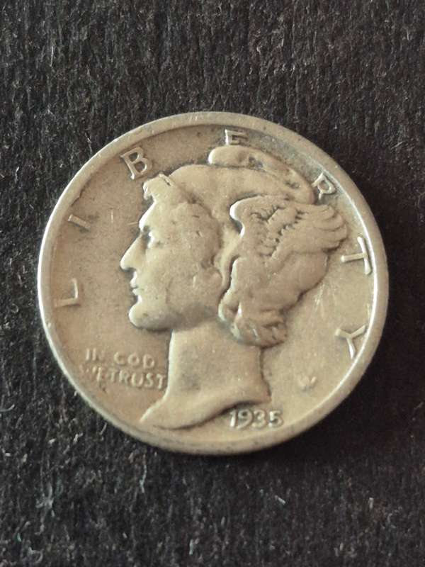 USA Mercury Dime 1935 Silver