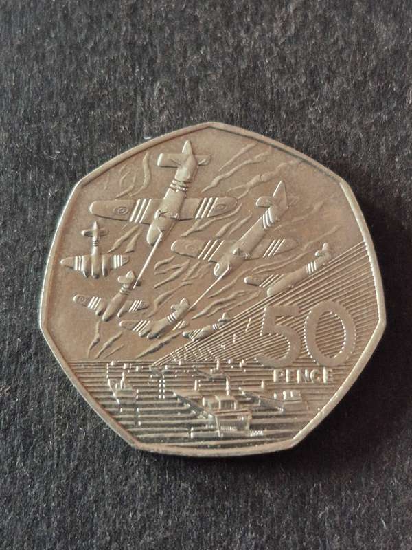 UK 50 Pence D Day Landing Commemorate 1994