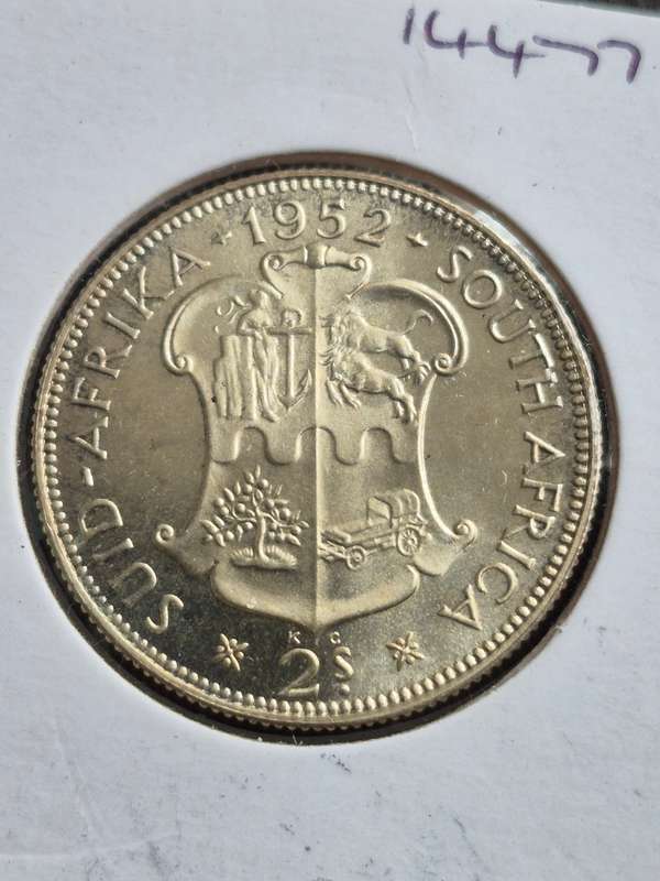 Union 2 Shillings 1952 UNC