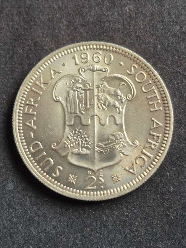 Union 2 Shillings 1960 EF+/UNC