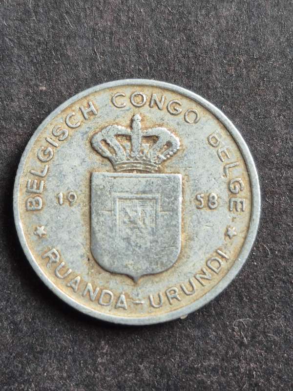 Belgium Congo One Franc 1958