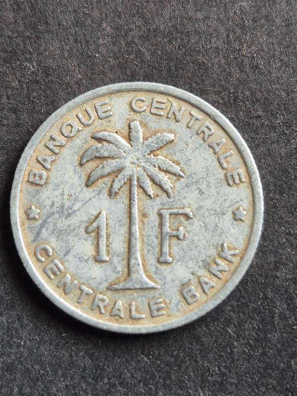 Belgium Congo One Franc 1958