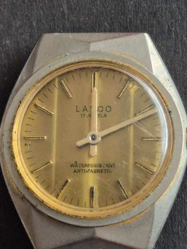Vintage Lanco 17 Jewels Water Resistant Anti Magnetic Wrist Watch (not working)