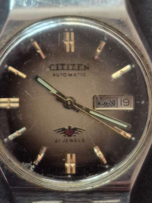 Vintage Citizen Automatic 21 Jewels 7 Eagle Men's Wrist Watch (working) needs to be serviced