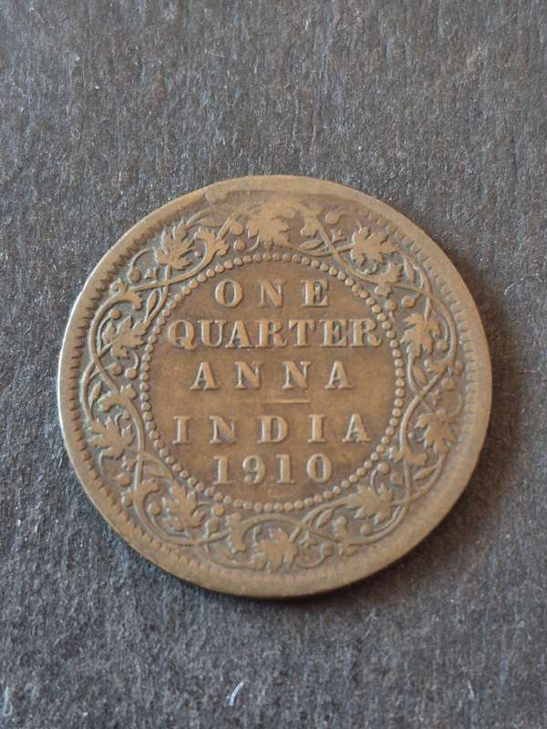 India One Quarter Anna 1910