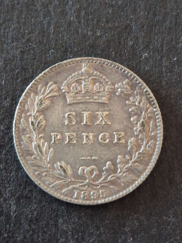 Queen Victoria Sixpence 1895 Silver