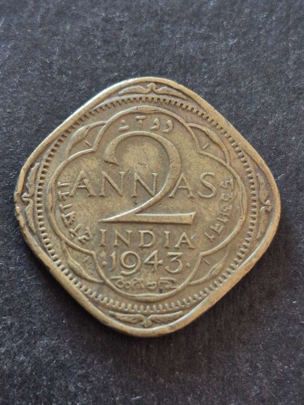 India 2 Annas 1943