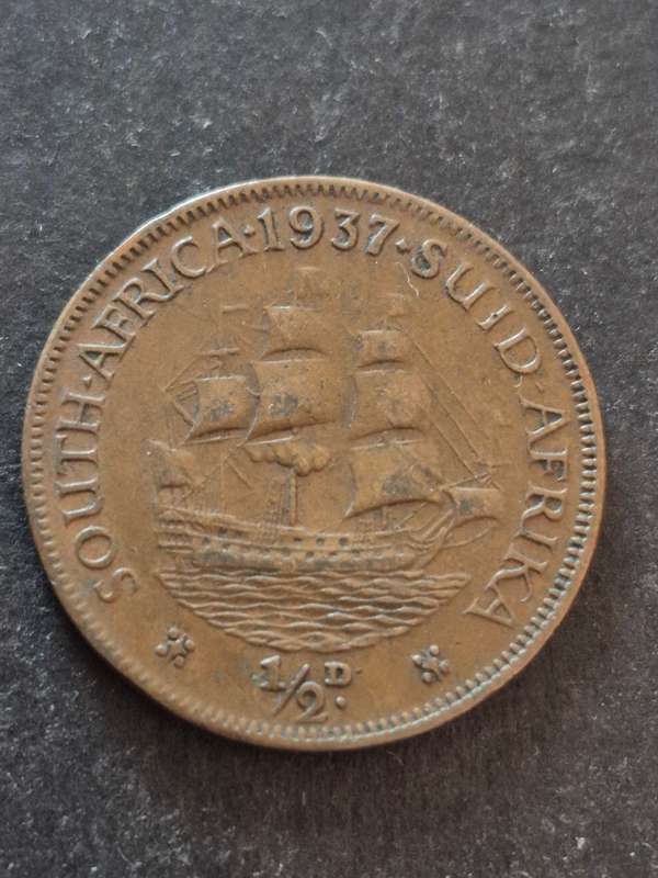 Union 1/2 Penny 1937