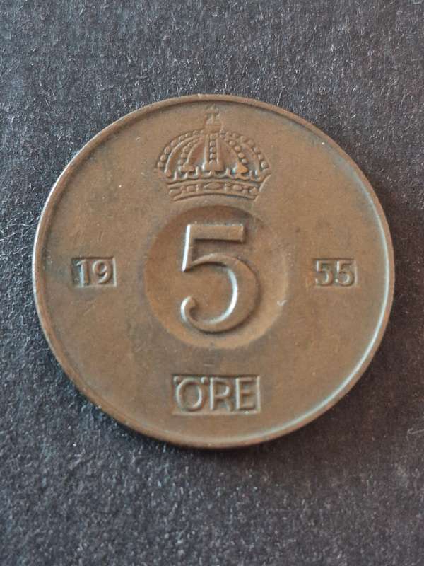 Sweden 5 Ore 1955