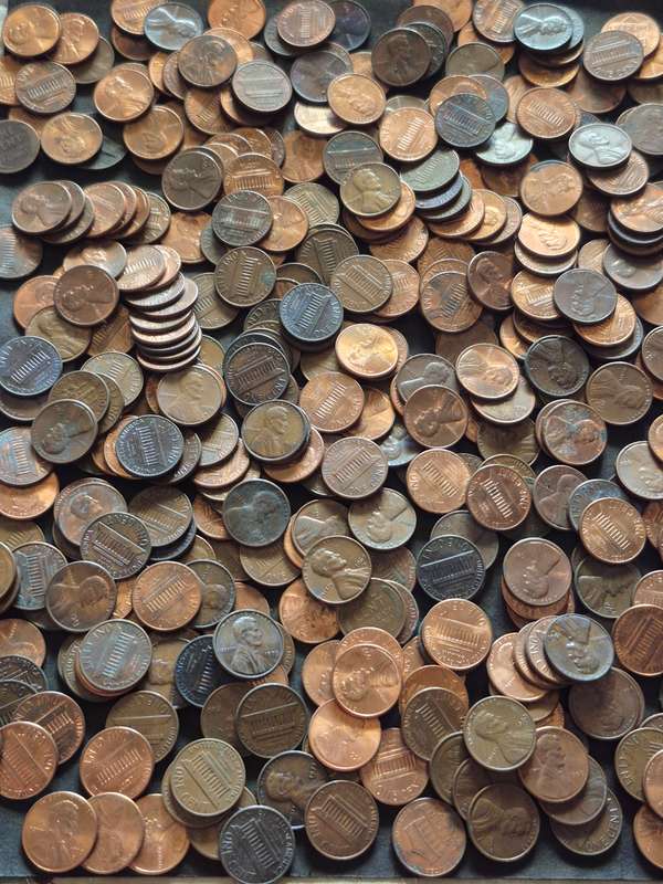 Mixed Lot of USA One Cents 1kg
