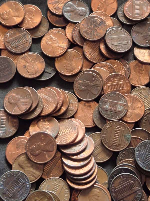 Mixed Lot of USA One Cents 1kg