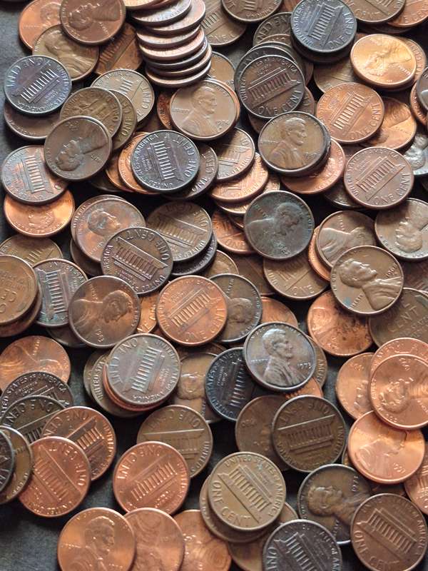 Mixed Lot of USA One Cents 1kg