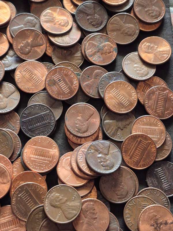 Mixed Lot of USA One Cents 1kg