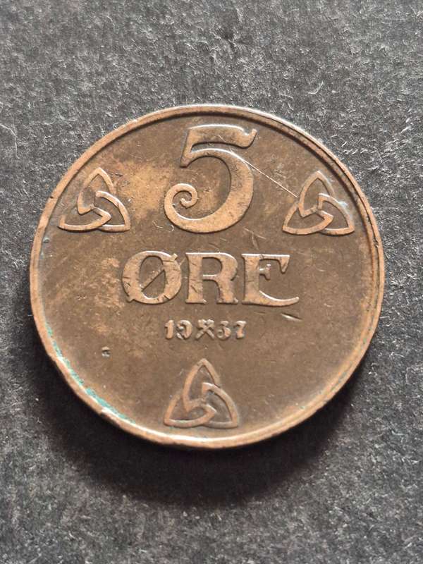Norway 5 Ore 1937
